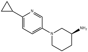 (3S)-1-(6-cyclopropylpyridin-3-yl)piperidin-3-amine Structure