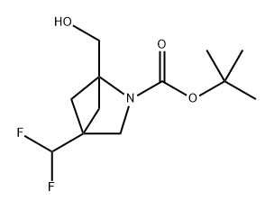 tert-Butyl 4-(difluoromethyl)-1-(hydroxymethyl)-2-azabicyclo[2.1.1]hexane-2-carboxylate Structure