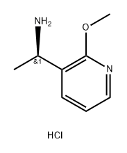 3-Pyridinemethanamine, 2-methoxy-α-methyl-, hydrochloride (1:2), (αR)- 구조식 이미지