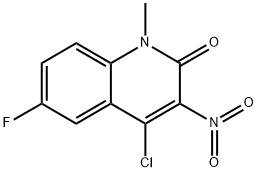 4-Chloro-6-fluoro-1-methyl-3-nitroquinolin-2(1H)-one Structure