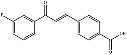 (E)-4-(3-(3-fluorophenyl)-3-oxoprop-1-en-1-yl)benzoic acid Structure