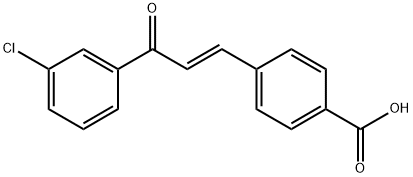 (E)-4-(3-(3-Chlorophenyl)-3-oxoprop-1-en-1-yl)benzoic acid Structure