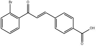 (E)-4-(3-(2-Bromophenyl)-3-oxoprop-1-en-1-yl)benzoic acid Structure