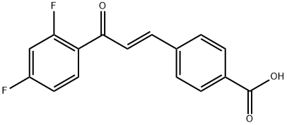 (E)-4-(3-(2,4-Difluorophenyl)-3-oxoprop-1-en-1-yl)benzoic acid Structure