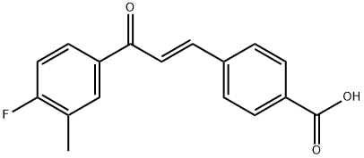 (E)-4-(3-(4-Fluoro-3-methylphenyl)-3-oxoprop-1-en-1-yl)benzoic acid Structure