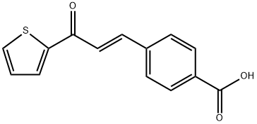 (E)-4-(3-Oxo-3-(thiophen-2-yl)prop-1-en-1-yl)benzoic acid Structure