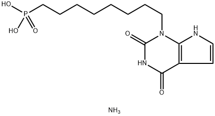 1-(8-Phosphonooctyl)-7-deazaxanthine ammonium salt Structure