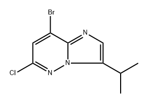 8-Bromo-6-chloro-3-isopropylimidazo[1,2-b]pyridazine Structure