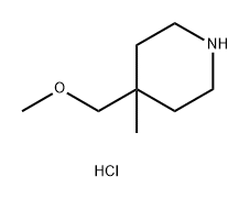 Piperidine, 4-(methoxymethyl)-4-methyl-, hydrochloride (1:1) Structure