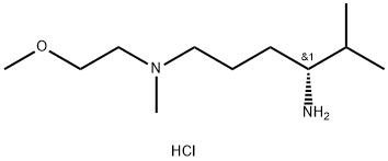 1,4-Hexanediamine, N1-(2-methoxyethyl)-N1,5-dimethyl-, hydrochloride (1:2), (4R)- Structure