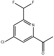 1-(4-Chloro-6-(difluoromethyl)pyridin-2-yl)ethan-1-one Structure