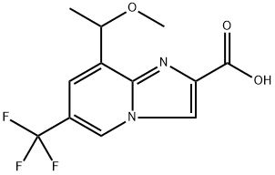 8-(1-Methoxyethyl)-6-(trifluoromethyl)imidazo[1,2-a]pyridine-2-carboxylic acid Structure