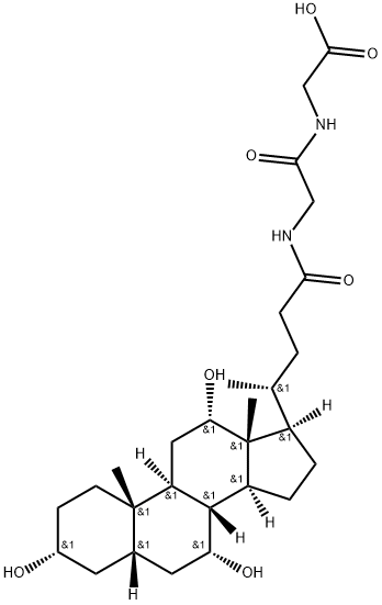 Glycine, N-[N-[(3α,5β,7α,12α)-3,7,12-trihydroxy-24-oxocholan-24-yl]glycyl]- (9CI) Structure