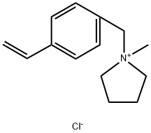 Pyrrolidinium, 1-[(4-ethenylphenyl)methyl]-1-methyl-, chloride (1:1)
N-Methyl-N-(p-vinylbenzyl)pyrrolidinium chloride Structure