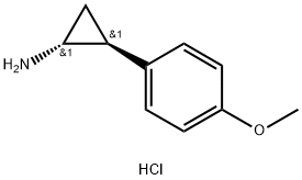 rac-(1R,2S)-2-(4-methoxyphenyl)cyclopropan-1-amine hydrochloride Structure