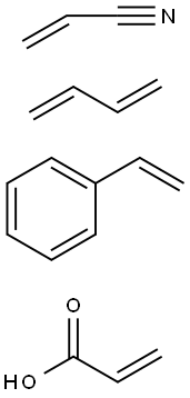 2-Propenoic acid, polymer with 1,3-butadiene, ethenylbenzene and 2-propenenitrile Structure