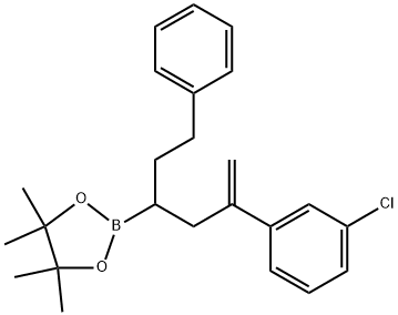 2-(5-(3-chlorophenyl)-1-phenylhex-5-en-3-yl)-4,4,5,5-tetramethyl-1,3,2-dioxaborolane 구조식 이미지