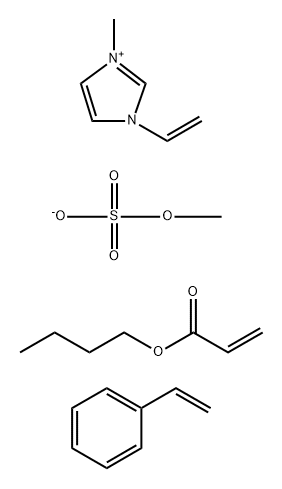 Imidazolium, 3-methyl-1-vinyl-, methyl sulfate, polymer with butyl acrylate and styrene 구조식 이미지