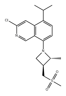 Isoquinoline, 3-chloro-5-(1-methylethyl)-8-[(2R,3S)-2-methyl-3-[(methylsulfonyl)… Structure