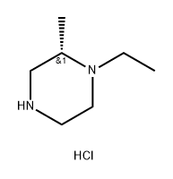 Piperazine, 1-ethyl-2-methyl-, hydrochloride (1:2), (2S)- 구조식 이미지