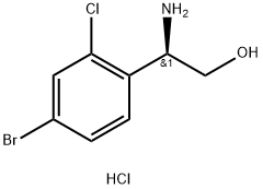 Benzeneethanol, β-amino-4-bromo-2-chloro-, hydrochloride (1:1), (βR)- Structure