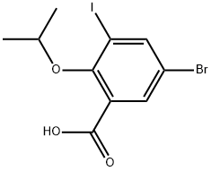 5-Bromo-3-iodo-2-(1-methylethoxy)benzoic acid 구조식 이미지