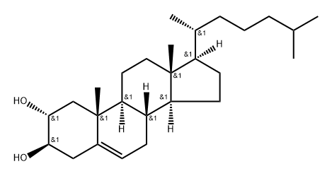 Cholest-5-ene-2,3-diol, (2α,3β)- (9CI) 구조식 이미지