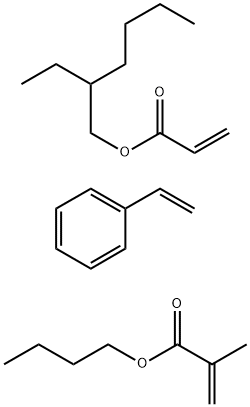 2-Propenoic acid, 2-methyl-, butyl ester, polymer with ethenylbenzene and 2-ethylhexyl 2-propenoate Structure