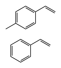 벤젠,1-에테닐-4-메틸-,에테닐벤젠과의중합체 구조식 이미지