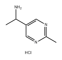 5-Pyrimidinemethanamine, α,2-dimethyl-, hydrochloride (1:2) Structure