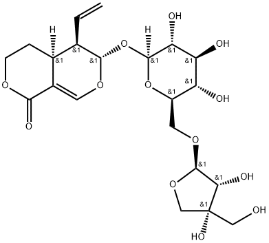 6'-O-beta-Apiofuranosylsweroside Structure