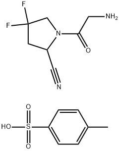 4,4-difluoro-1-glycylpyrrolidine-2-carbonitrile 4-methylbenzenesulfonate Structure