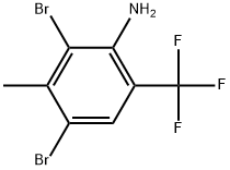 2,4-Dibromo-3-methyl-6-(trifluoromethyl)benzenamine Structure