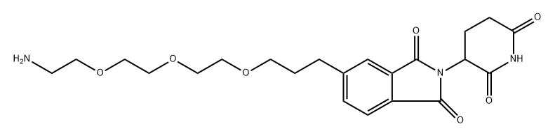 5-(3-(2-(2-(2-aminoethoxy)ethoxy)ethoxy)propyl)-2-(2,6-dioxopiperidin-3-yl)isoindoline-1,3-dione Structure