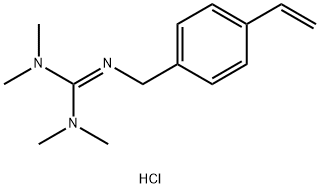 N-[(4-ethenylphenyl)methyl]-N,N,N′,N′-tetramethyl hydrochloride guanidine 구조식 이미지