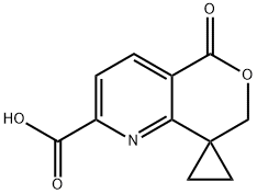 5'-Oxo-5'H,7'H-spiro[cyclopropane-1,8'-pyrano[4,3-b]pyridine]-2'-carboxylic acid Structure