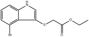 Ethyl 2-((4-bromo-1H-indol-3-yl)thio)acetate Structure