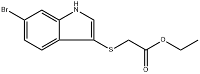 Ethyl 2-((6-bromo-1H-indol-3-yl)thio)acetate Structure