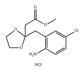 Methyl 2-(2-(2-amino-5-chlorobenzyl)-1,3-dioxolan-2-yl)acetate hydrochloride Structure