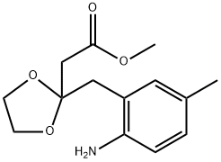 Methyl 2-(2-(2-amino-5-methylbenzyl)-1,3-dioxolan-2-yl)acetate Structure