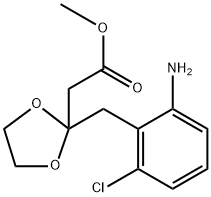 Methyl 2-(2-(2-amino-6-chlorobenzyl)-1,3-dioxolan-2-yl)acetate Structure