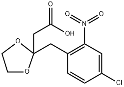 2-(2-(4-Chloro-2-nitrobenzyl)-1,3-dioxolan-2-yl)acetic acid Structure