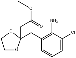 Methyl 2-(2-(2-amino-3-chlorobenzyl)-1,3-dioxolan-2-yl)acetate Structure