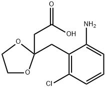 2-(2-(2-Amino-6-chlorobenzyl)-1,3-dioxolan-2-yl)acetic acid Structure