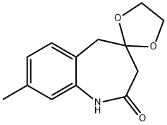 8-Methyl-3,5-dihydrospiro[benzo[b]azepine-4,2'-[1,3]dioxolan]-2(1H)-one 구조식 이미지