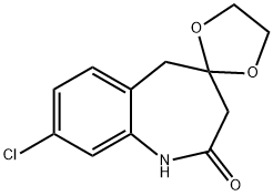 8-Chloro-3,5-dihydrospiro[benzo[b]azepine-4,2'-[1,3]dioxolan]-2(1H)-one Structure