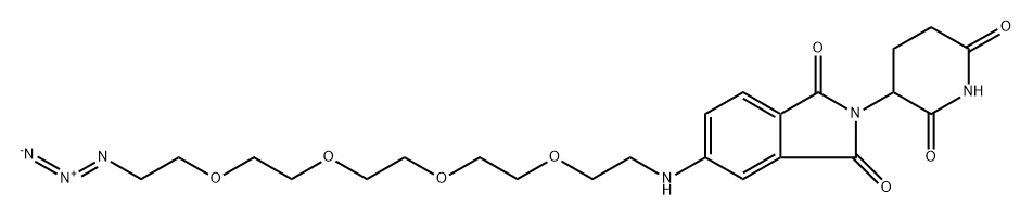 5-((14-azido-3,6,9,12-tetraoxatetradecyl)amino)-2-(2,6-dioxopiperidin-3-yl)isoindoline-1,3-dione Structure