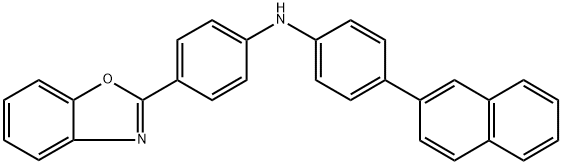 4-(2-benzoxazolyl)-N-[4-(2-naphthalenyl)phenyl]benzenamine Structure