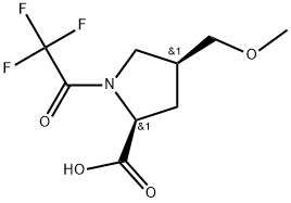 (4S)-4-(Methoxymethyl)-1-(2,2,2-trifluoroacetyl)-L-proline Structure