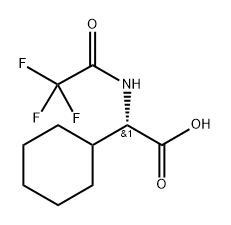 Cyclohexaneacetic acid, α-[(2,2,2-trifluoroacetyl)amino]-, (αS)- Structure